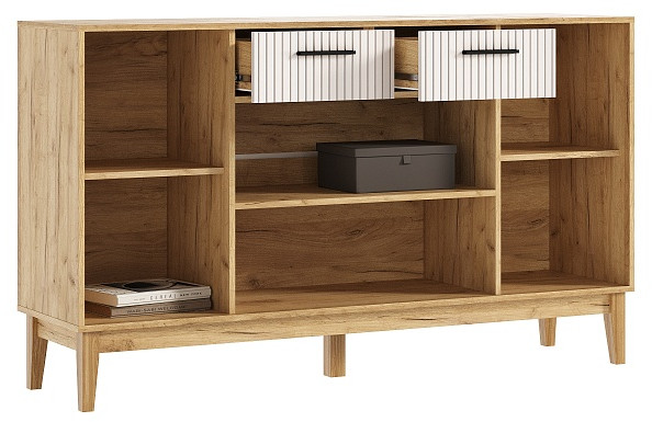 Комод "Флэш" (рамка AGT), Крафт золотой/Кашемир