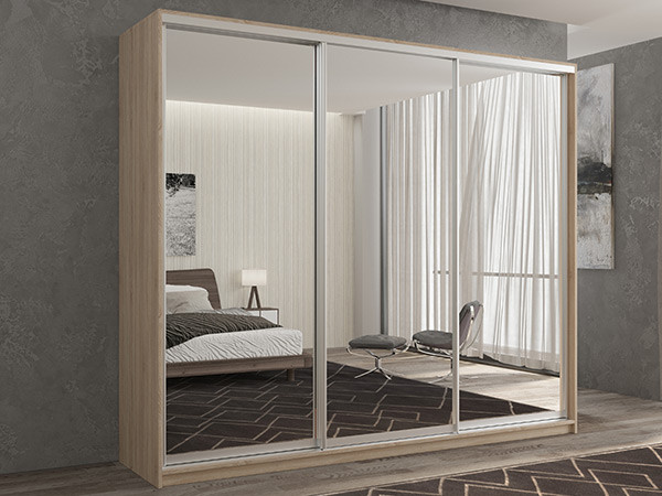 Шкаф-купе Кааппи 1 Сонома Светлый 210х45х230 см