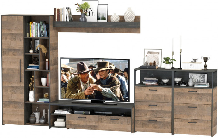 Трувор Гостиная 103, дуб гранж песочный/интра