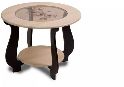 Стол журнальный СЖ-24 с рисунком Р-2/дуб/венге