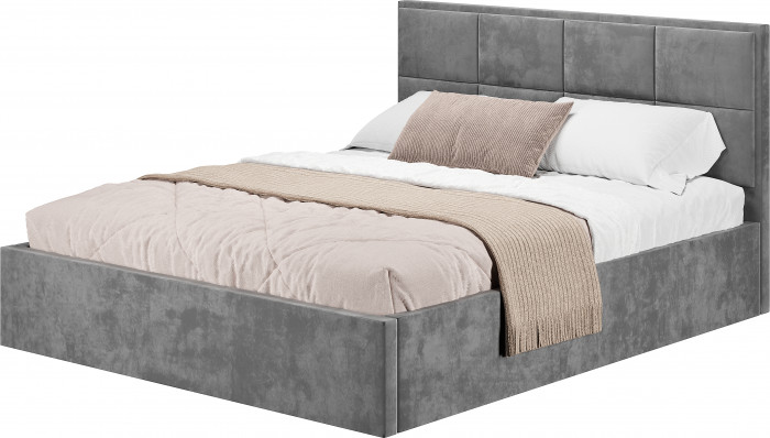 Кровать 160х200 с настилом ЛДСП Линда КР-16, Хром