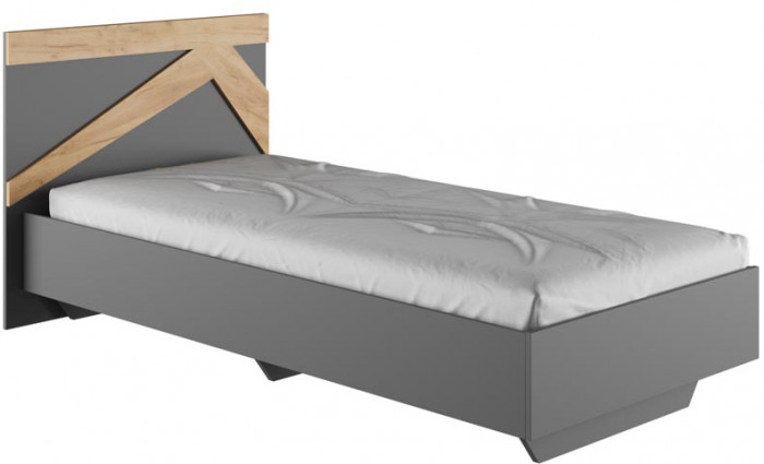 Кровать с основанием Теодора 0,9м, Графит