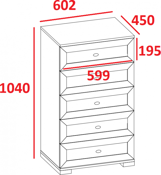 Комод Шерлоск 6, ясень светлый