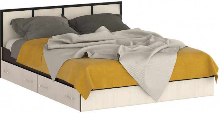 Сакура Кровать с ящиками 1600, венге/дуб лоредо