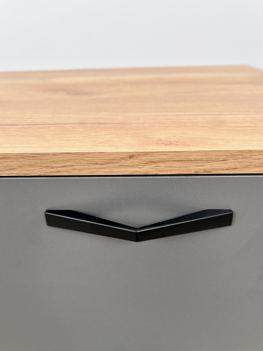 Комод Катрин-12 дуб крафт золотой/графит серый