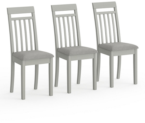 Три стула Мебель--24 Гольф-11 разборных, цвет серый, обивка ткань велюр серый 63, ШхГхВ 40х40х100 см., от пола до верха сиденья 47 см.