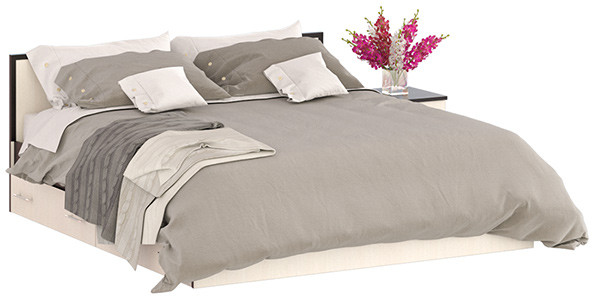 Сакура Кровать с ящиками 1800 + тумба, венге/дуб лоредо