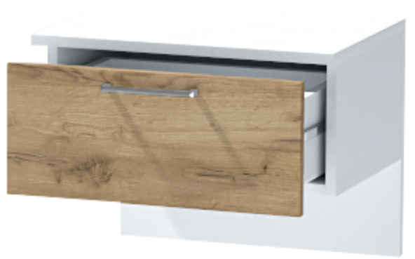 Тумба приставная "Иннэс-7", Белый/Крафт золотой