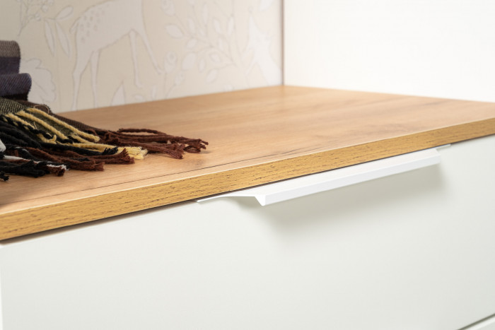 Октава Прихожая 11, белый шагрень/дуб крафт золотой/фасады МДФ белый шагрень