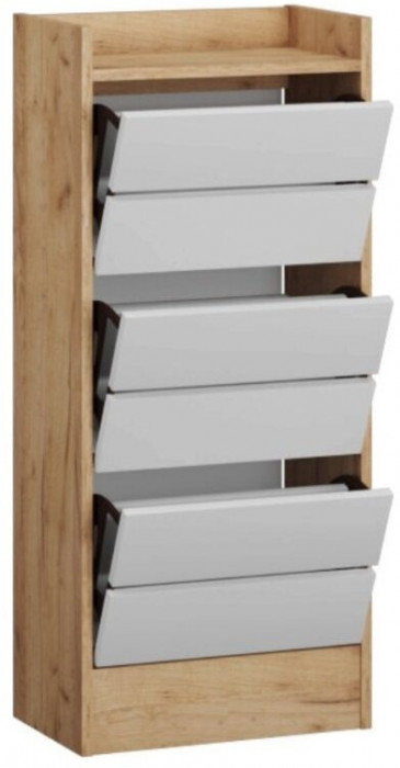 Ямайка обувница ЯПТ-1 дуб крафт золотой/белый