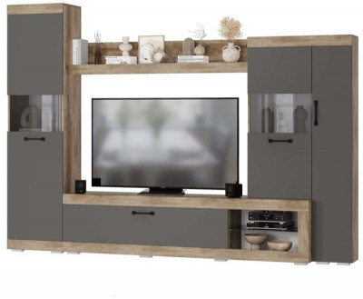 Гостиная "Тесла" Дуб каньон/графит