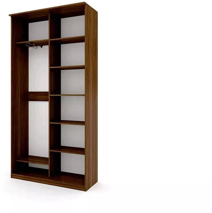 Шкаф купе Модерн 1190х450 2-х дверный 2-х секционный зеркальный с пескоструем №4 венге