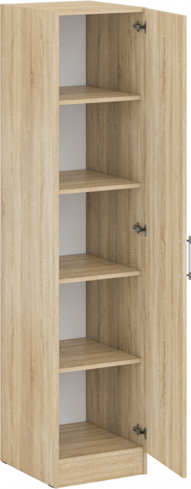 Стандарт Пенал, цвет дуб сонома, ШхГхВ 45х52х200 см., универсальная сборка