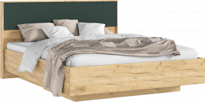 Кровать парящая с ортопед. основанием Марвэл 1,6м, Дуб крафт/Браш мени грин