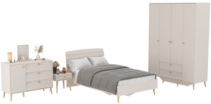 Афина Спальня 30-1200, кашемир серый