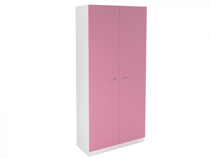 Шкаф прямой 60 Белый/Розовый