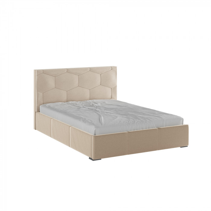 Манука Кровать интерьерная 140 бежевый, ортопед
