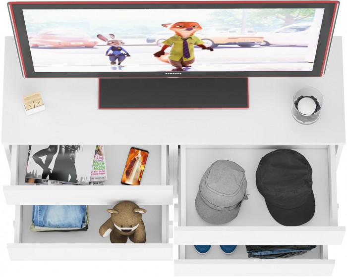 Мори Комод МК1200.6, цвет белый, ШхГхВ 120,4х41х73 см.