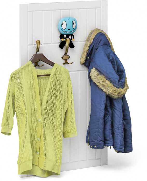 Прихожая П-6 Компоновка № 05, дуб сонома/фасады МДФ белое дерево фрезеровка прованс