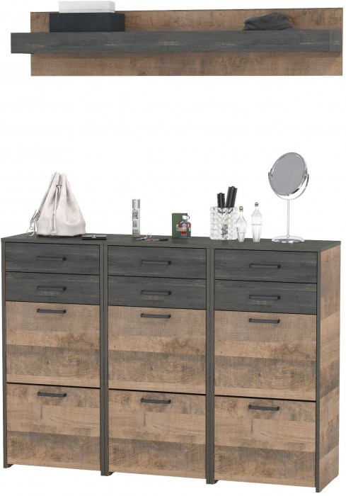 Трувор Прихожая 171, дуб гранж песочный/интра