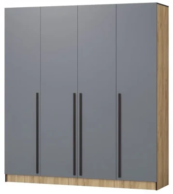 Шкаф Бастион 2000, Графит/Дуб крафт золотой