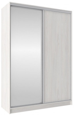 Шкаф-купе двухдверный с зеркалом 1600 Домашний Ясень Анкор светлый