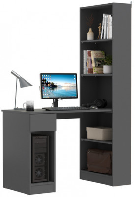 Лайт Шкаф комбинированный 10.01 (письменный стол), тёмно-серый
