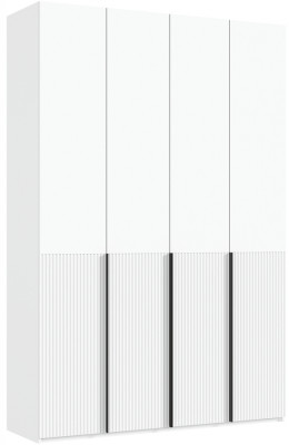 Марвэл Шкаф 4-х створчатый 1600, Белый/Браш вайт