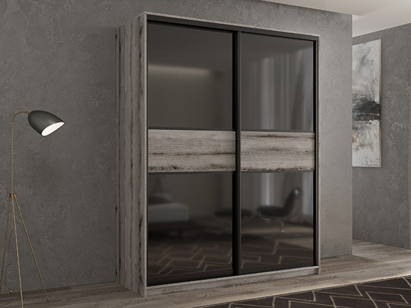 Шкаф-купе Кааппи 12 Эвок Окаменелый 130х45х230 см