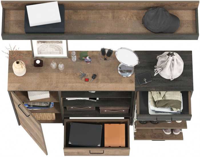 Трувор Прихожая 172, дуб гранж песочный/интра