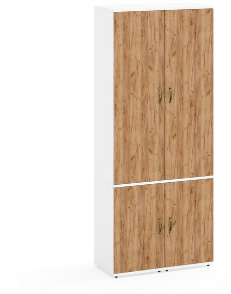 Лидер-8 Пенал МД 22Б 2 шт., белый шагрень/крафт золото