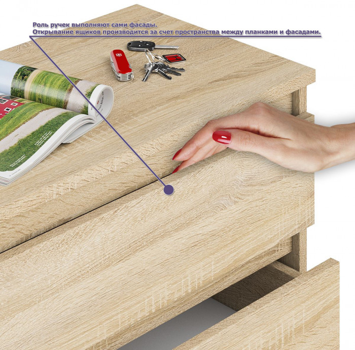 Мори Стол компьютерный МС-1 левый + Пенал МШ400.1, цвет дуб сонома, ШхГхВ 130,4х50,4х209,6 см., выдвижной ящик слева, НЕ универсальная сборка