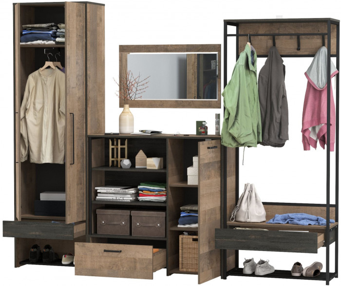 Трувор Прихожая 234, дуб гранж песочный/интра