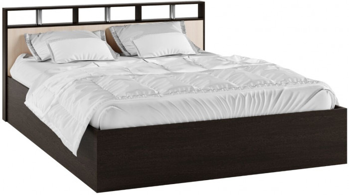 Кровать Ненси-2 венге/дуб молочный + основание ЛДСП 160