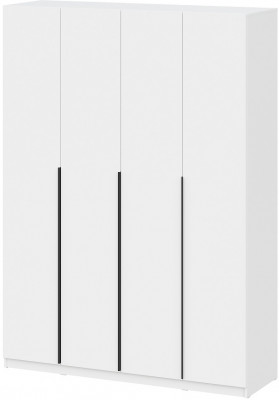 Шкаф распашной с наполнением (11 полок + штанга) ШК 5 (1600), Белый