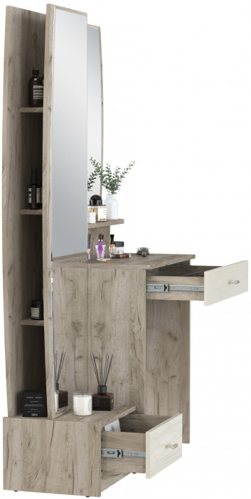 Трюмо 4-25102дкс/скан.д.б. Сицилия, дуб крафт серый/скандинавское дерево белое