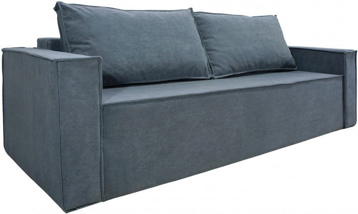 Диван-еврокнижка Лофт Люкс 140, велюр серый