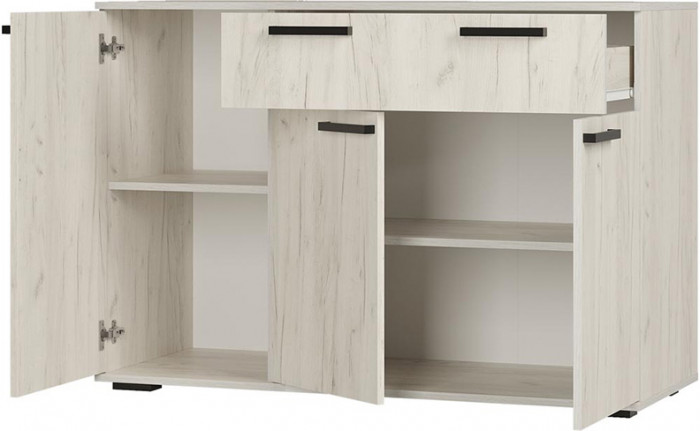 Комод Стандарт-4, Дуб крафт белый