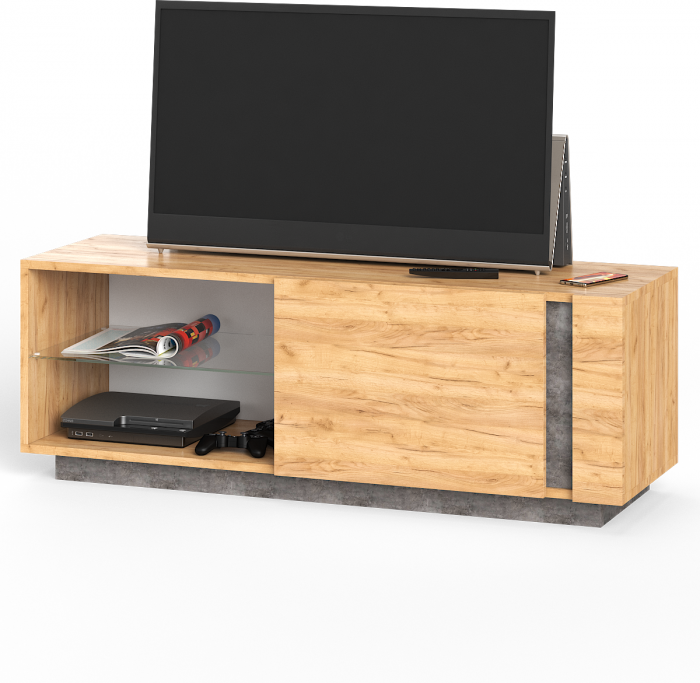 Арчи Тумба 10.85, дуб крафт золотой/камень тёмный