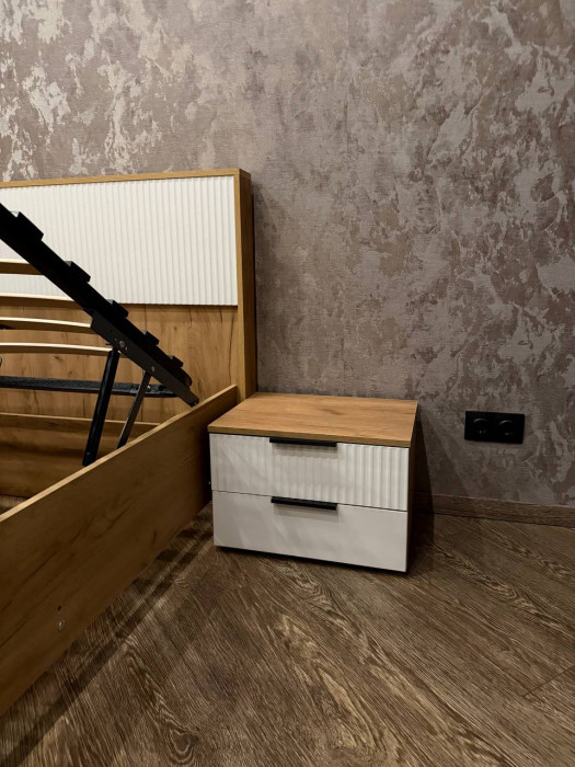 Марвэл Тумбы прикроватные 2шт, Дуб крафт/Браш мени грин