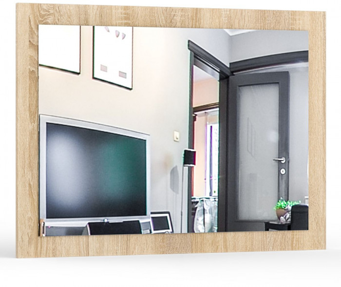 Камелия спальня № 3 Кровать 1600 + Две тумбы + Стол косметич. + Зеркало + Комод + Шкаф 4-х, цвет дуб сонома, сп.м. 1600х2000 мм., б/м, осн. есть