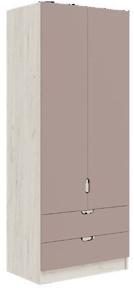 Юниор-4 Шкаф (800) (Шарли пинк, Крафт белый)