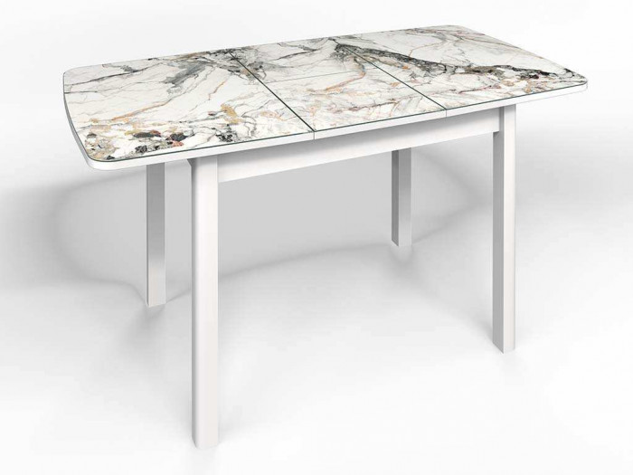 Стол СМ-6 Флорида опора массив прямая белый