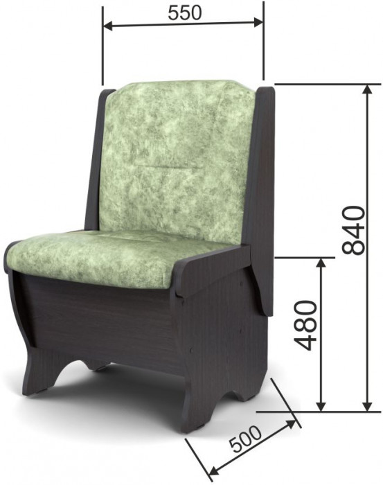 Скамья Лотос 550 венге/мохито