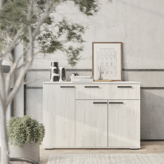 Комод "Стандарт №4" НЕВ (1200х828х460) дуб крафт белый