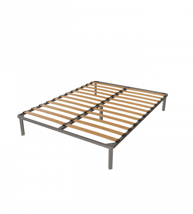 Рио Кровать интерьерная 140 светло-серый квадрат, ортопед