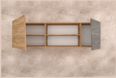 Аллегро 10 Антресоль (Крафт золотой/Камень темный)