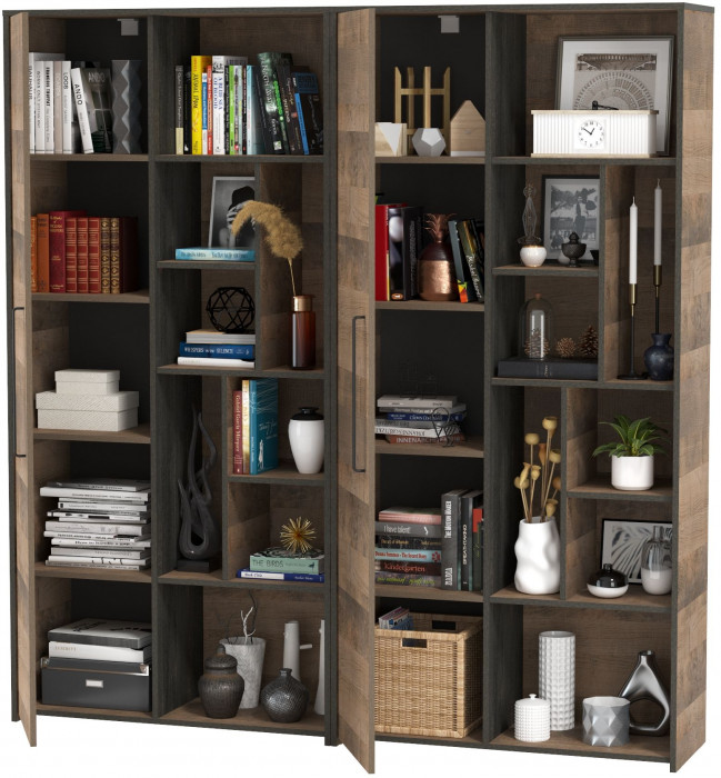 Трувор 13.206 Шкаф-стеллаж + 13.206 Шкаф-стеллаж, дуб гранж песочный/интра