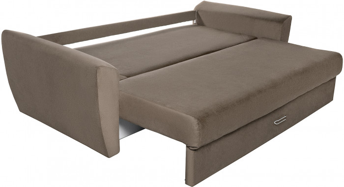 Диван-кровать Амстердам Люкс, 160х195, еврокнижка, пружинный блок, велюр, коричневый