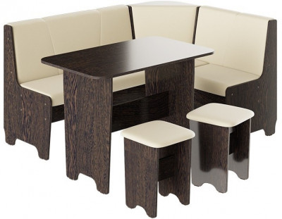 Техас Кухонный уголок Исп.1 (Венге/Экокожа бежевая)